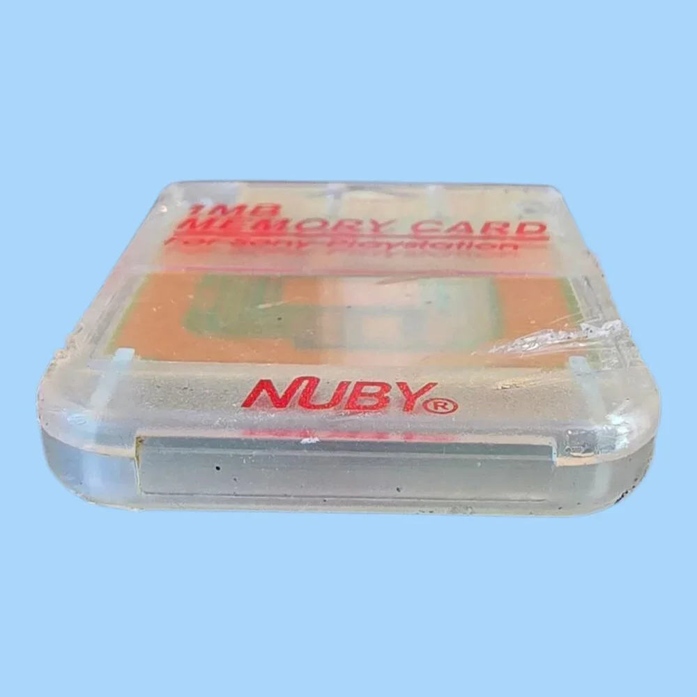 NUBY PlayStation 1 (PS1) 1 MB Memory Card Clear Transparent